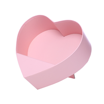 Pink Heart Shaped Flower Box & Stand