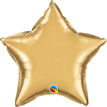 Chrome Gold 20" Star Foil Balloon (Pkgd)