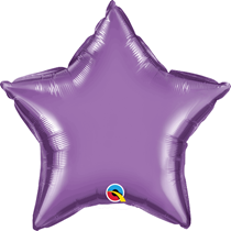 Chrome Purple 20" Star Foil Balloon (Pkgd)