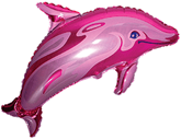 Pink Dolphin 37" Foil Balloon