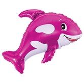Orca Pink Killer Whale 35" Foil Balloon (Loose)