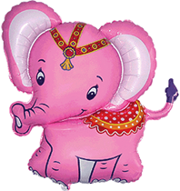 Jumbo Baby Elephant Pink 34" Foil Balloon