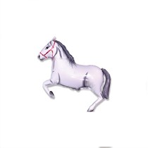 White Horse 14" Mini Shape Foil Balloon