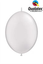 6" Pearl White Quick Link Latex Balloons - 50pk