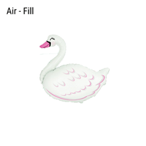 Mini Air Fill Swan Foil Balloon