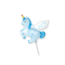 Blue Unicorn with Wing 16" Air Fill Foil Balloon (Loose)