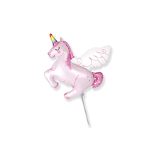 Pink Unicorn with Wing 16" Air Fill Foil Balloon (Loose)