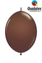 6" Chocolate Brown Quick Link Latex Balloons - 50pk