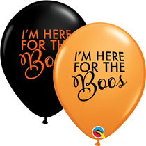 Halloween Black & Orange Boos 11" Latex Balloons 25pk