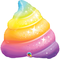 Unicorn Rainbow Sparkle Poop 30" Foil Balloon
