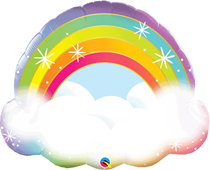 Sparkling Rainbow & Cloud 32" Foil Balloon