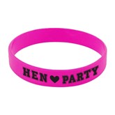 6 Hen Party Pink Rubber Bands