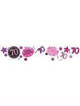 Pink Celebration 70th Birthday 3 Variety Confetti