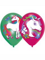 Unicorn Party 11" Latex Balloons 6pk