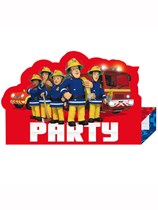 Fireman Sam Party Stand-Up Invitations 8pk