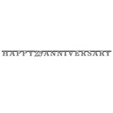 25th Silver Wedding Anniversary Prismatic Letter Banner
