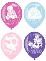 Disney Princess 4 Sided 11" Latex Balloons 6pk