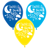 Baby Twinkle Little Star 11" Latex Balloons 6pk