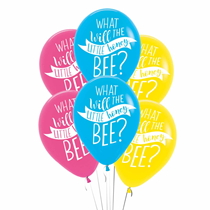 What Will It Bee 11" Gender Reveal Latex Balloons 6pk