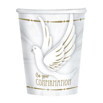 On Your Confirmation Doves Paper Party Cups 8pk