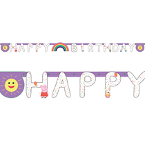 Peppa Pig Happy Birthday Letter Banner