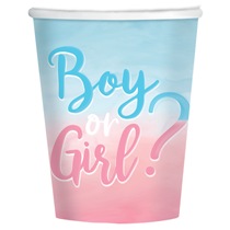 Gender Reveal Paper Cups 250ml 8pk