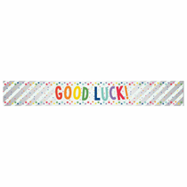 Good Luck Colourful Foil Banner 2.7m