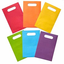 Paper Loot Bags Primary Colour Mix 6pk