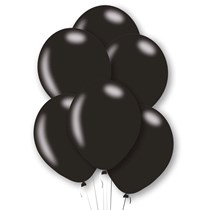 Pearl Black 11" Latex Balloons 6pk