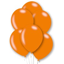 Metallic Orange Latex Balloons 6pk