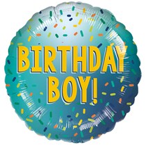 Blue Birthday Boy 18" Foil Balloon