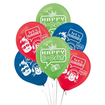 Party Town Birthday 11" Latex Balloons 6pk