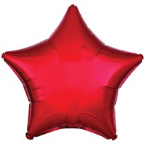 Metallic Red Star 18" Foil Balloon Packaged