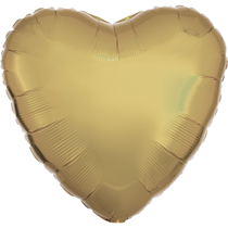 Amscan White Gold 18" Heart Shaped Foil Balloon