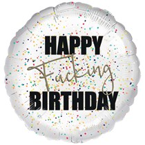Amscan Happy F##king Birthday 18" Round Foil Balloon