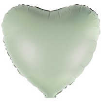 Amscan Eucalyptus Silk Lustre 18" Foil Heart Balloon