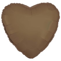 Amscan Truffle Silk Lustre 18" Foil Heart Balloon