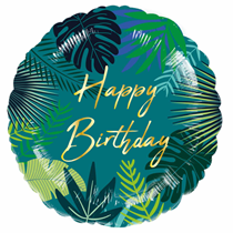 18" Tropical Happy Birthday Foil Balloon