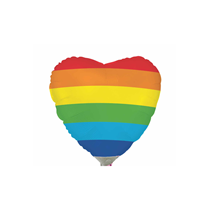 Rainbow Heart Mini Foil Balloon (airfill)