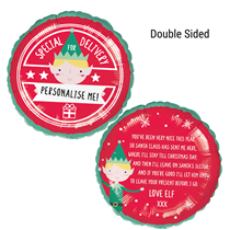 Special Delivery Elf 18" Round Foil Balloon