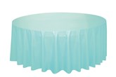 Unique Party 84" Mint Green Round Plastic Tablecover