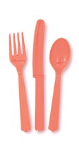 Coral Assorted Plastic Cutlery 18pk