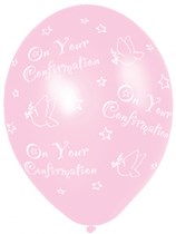 Pink On Your Confirmation 11" Latex Balloons 6pk