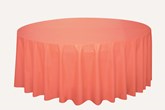 Coral Round Plastic Tablecover