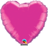 Magenta 36" Heart Foil Balloon