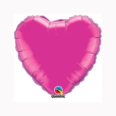 Magenta 9" Heart Foil Balloon