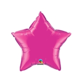 Magenta 9" Star Foil Balloon