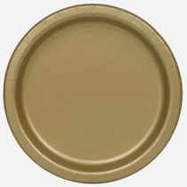 Gold disposable 9 inch paper plates 16 pack