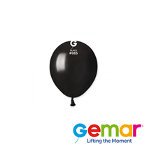 Gemar Metallic Black 5" Latex Ballooons 50pk