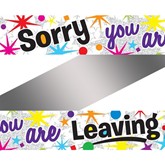 Sorry You're Leaving Foil Banner